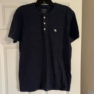 Abercrombie & Fitch Navy Henley Shirt